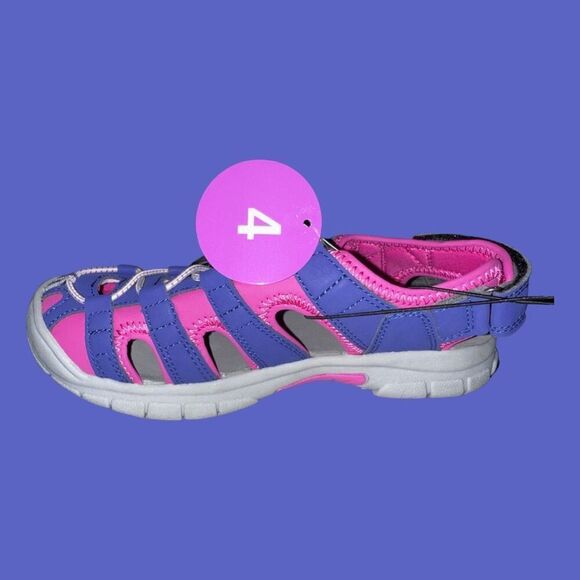 NWT Khombu Purple & Pink Jenny Sandal Big Girls Size 4 - Picture 5 of 5